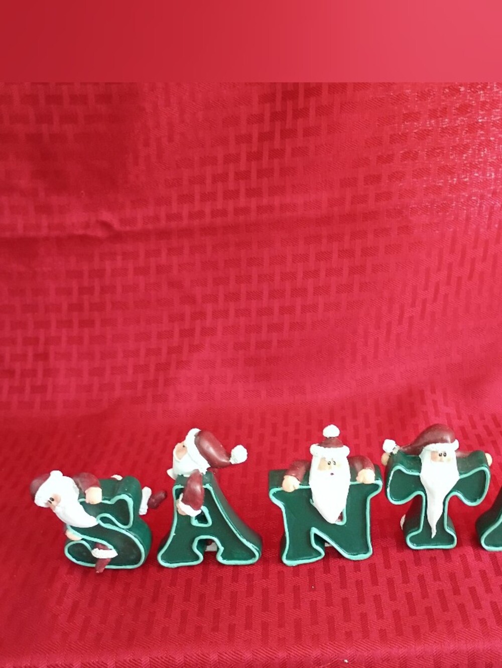 CMI Henton Santa  Letter Blocks Set. Tabletop Decor.